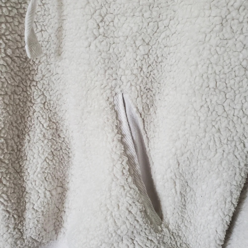 BANANA REPUBLIC Sherpa Hoodie White Size XS - Picture 5 of 8